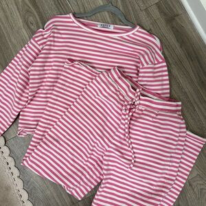 FANCY Pink Striped Set